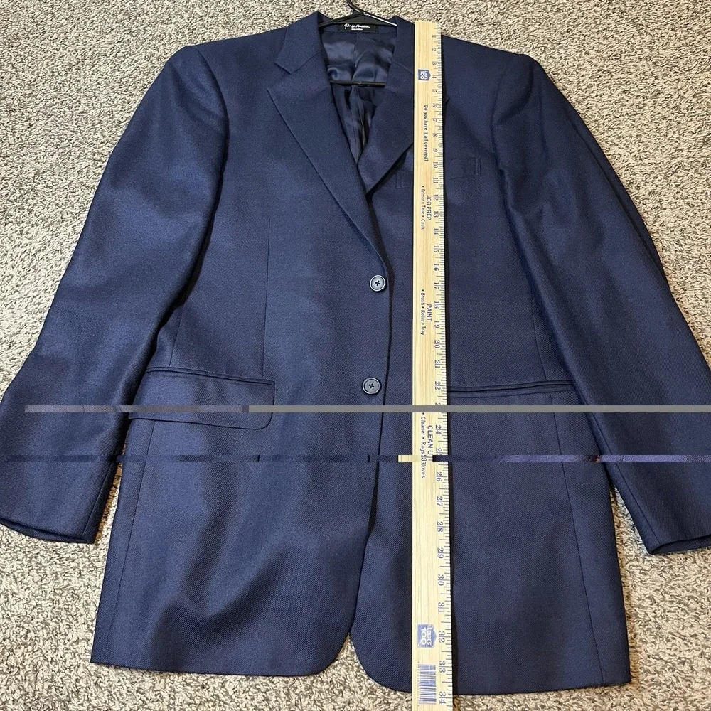 John W Nordstrom Loro Piana 100% Cashmere Suit Blazer Jacket Navy Blue Mens 42L